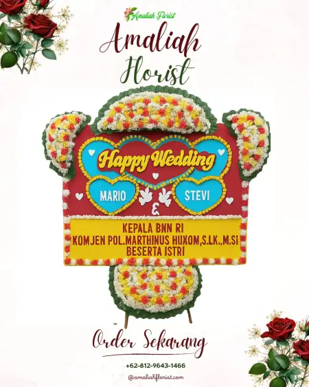 Papan Bunga Pernikahan Donganti
